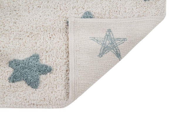 Lorena Canals waschbarer Kinderteppich Stars Vintage Blue