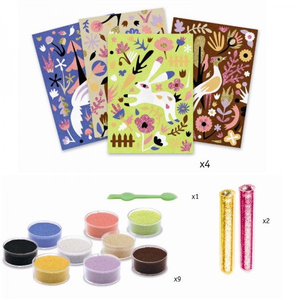 Djeco Bastelset Glitzerbilder Wonderland 6+