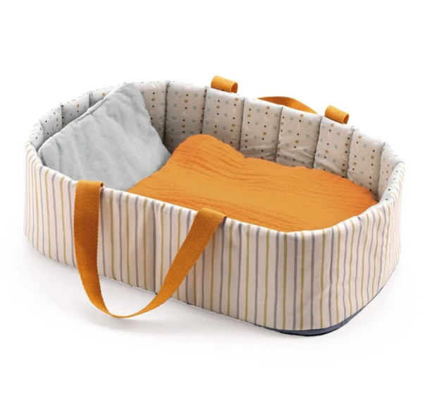 Djeco Pomea Puppentragetasche Blau gestreift