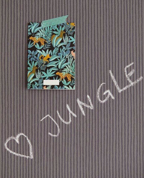 Eijffinger Mini Me Kreidetafel Tapete Streifen Grau