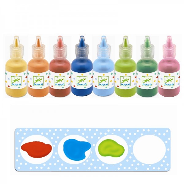 Djeco Plakatfarben in Flaschen 3+