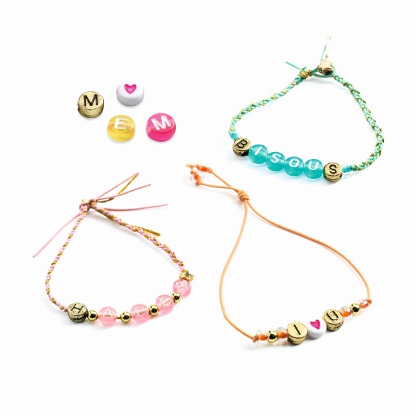 Djeco Schmuck Armbänder basteln mit Buchstaben 8+