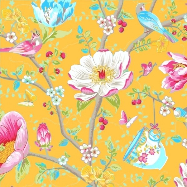 PiP Tapete Chinese Garden gelb bunt