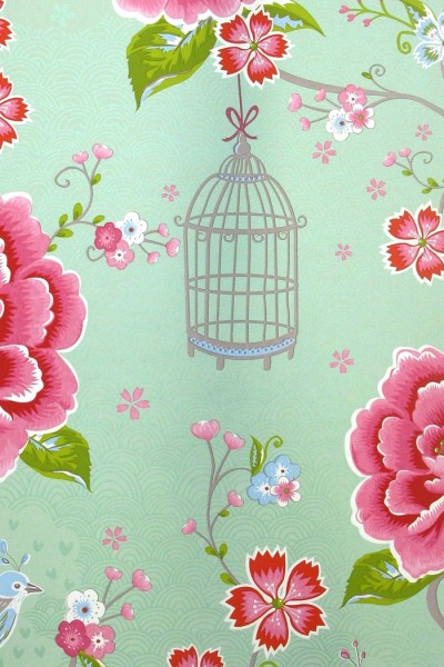 PiP Studio Tapete Birds in Paradise green