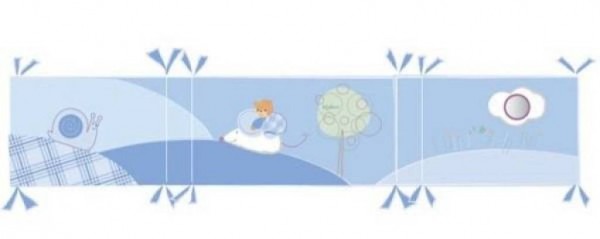 Kaloo Blue weiches Bettnestchen mit Applikationen