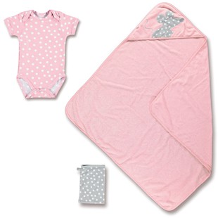 Babyboum Geschenkset Body+Badehandtuch Candy