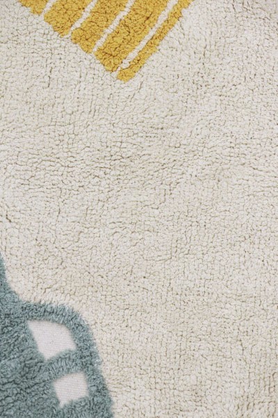 Lorena Canals Kinderteppich Wheels rund Autos 140cm