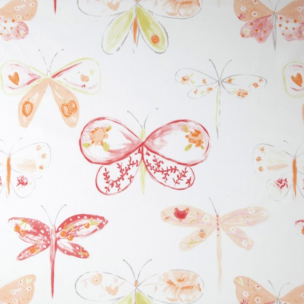 Caselio Stoff Schmetterlinge orange 66333030