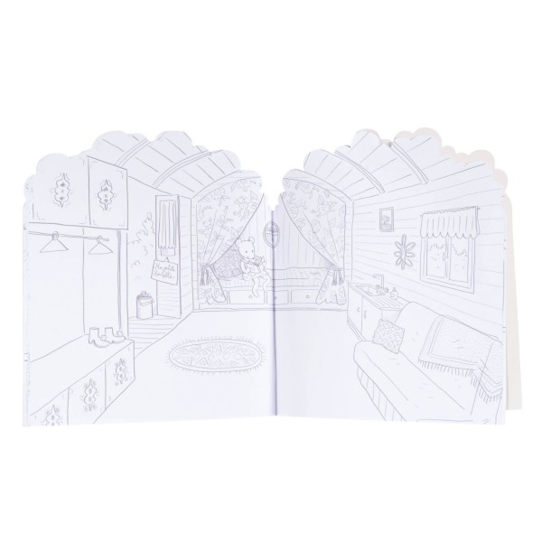 Moulin Roty Malbuch mit Stickern Baumhaus 3+