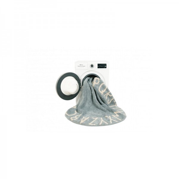 Lorena Canals runder Kinderteppich ABC Vintage Blue