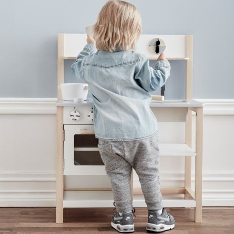 Kids Concept Spielküche Natur Weiss 3+