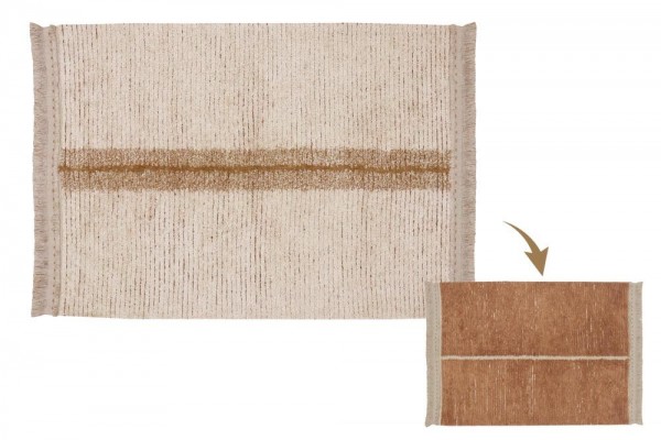 Lorena Canals Teppich Duetto Toffee 170x240cm waschbar reversibel
