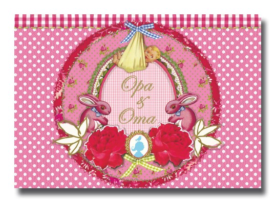 PiP Studio Grußkarte Oma und Opa rosa