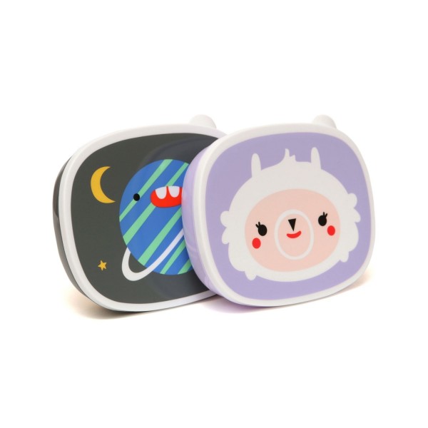 Petit Monkey Lunchbox Brotdose Alpaka lila