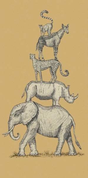 Eijffinger Tapetenwandbild Fototapete Safari ocker