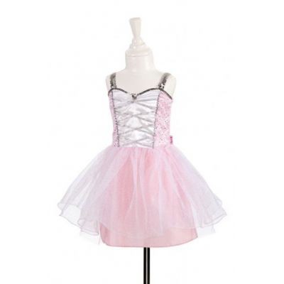 Kleid Prinzessin Lizzy rosa/silber 5-7 Jahre