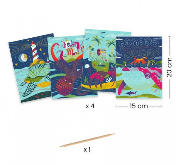 Djeco Kratzbilder Oben und Unten 5+