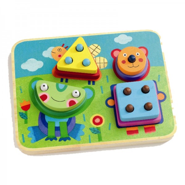 Djeco Steckspiel geometrische Formen Kikou Plok