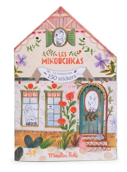 Moulin Roty Malbuch mit Stickern Minouchkas 3+