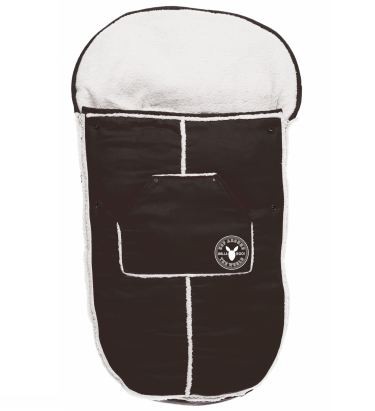 Wallaboo Fußsack Leder Imitat Kinderwagen braun