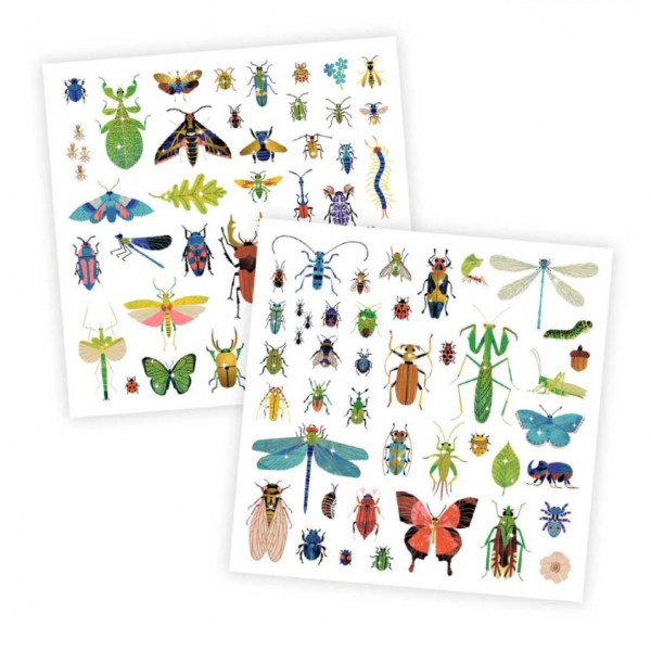 Djeco Aufkleber Metall Stickerset Insekten 4+