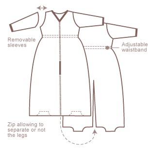 Babyboum Softy Schlafsack Youmi Lime 90cm