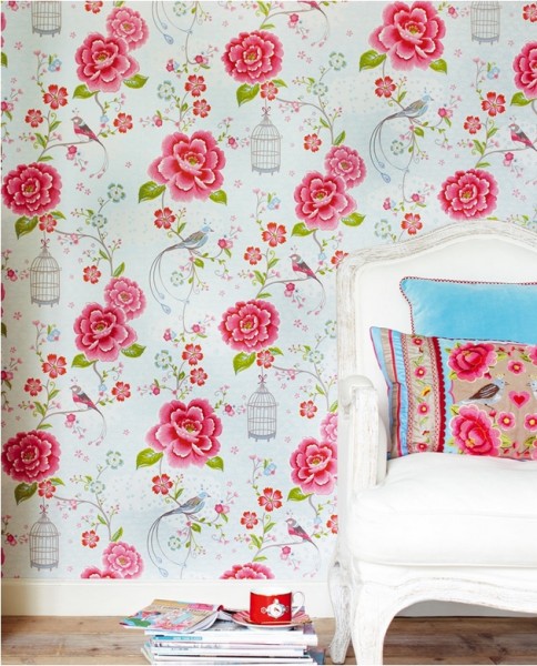 PiP Studio Tapete Birds in Paradise white 313012