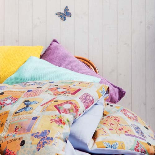 Caselio OhLaLa Stoff Vogelhäuschen türkis/beere/gelb 66374567