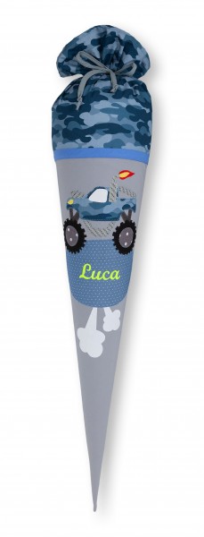 Crepes Suzette Schultüte mit Namen Monstertruck Luca