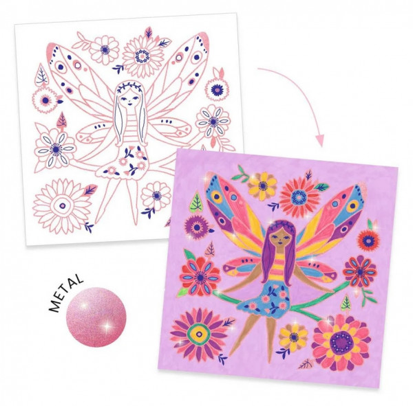 Djeco Ausmalbilder Kleine Flügel 5+