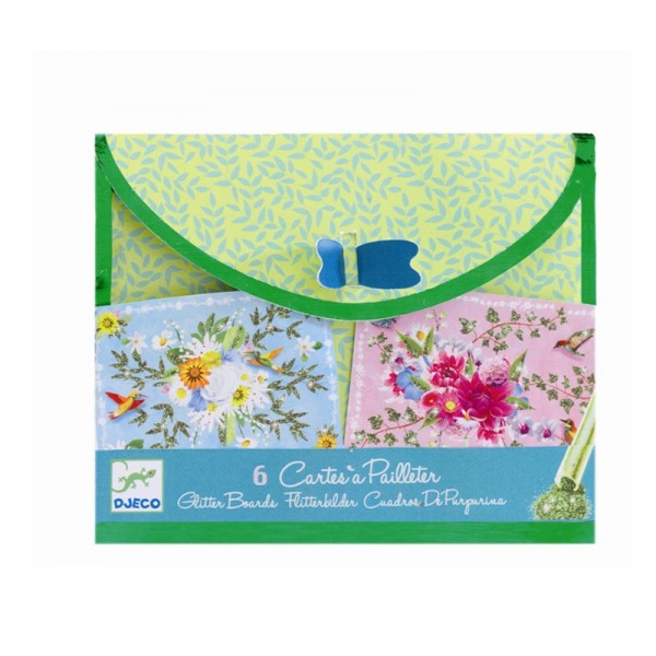 Djeco Glitzerkarten gestalten Kolibri 6+