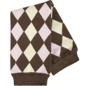 BabyLegs Beinstulpen Rautenmuster braun rosa