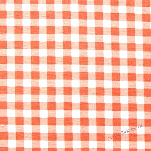 Kinderstoff vichy Karo orange