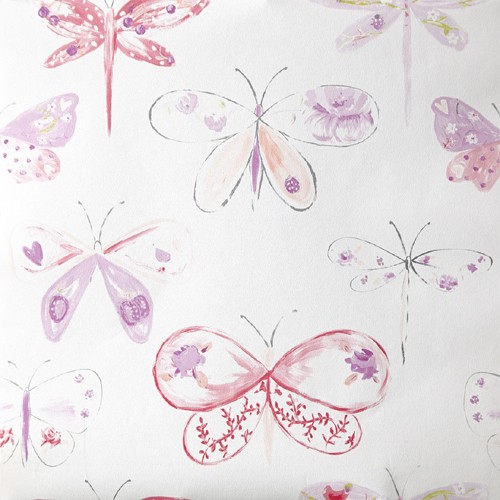 Caselio Oh La La Tapete Schmetterlinge lila 66185094