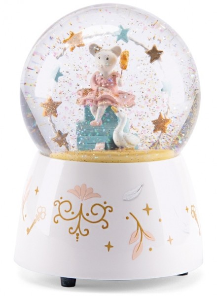 Moulin Roty Schneekugel mit Musik Maus