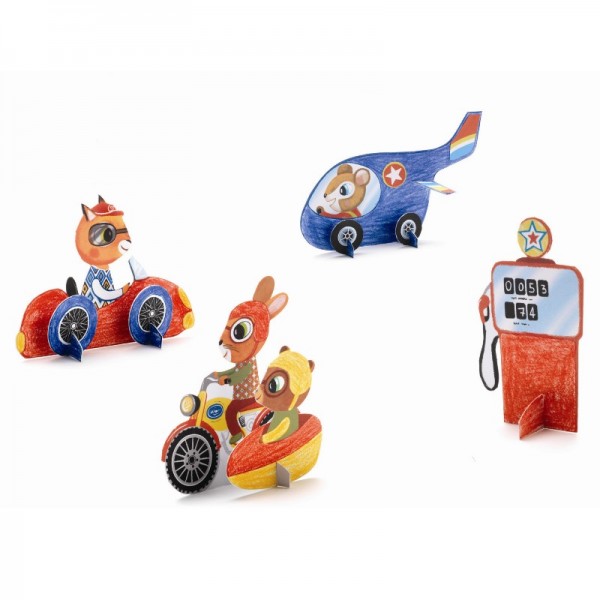 Djeco Bastelset 3-6 Designs Vroum Vroum 3+