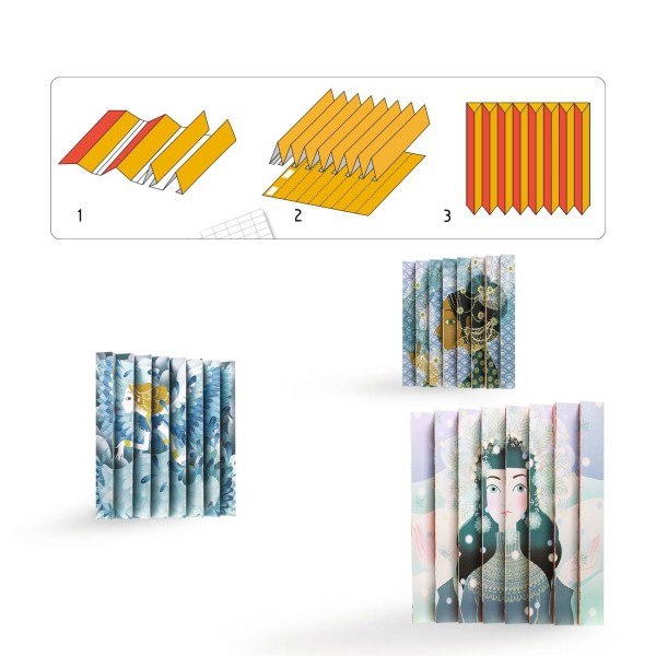 Djeco Bastelset Papierkunst Faltkunst Königinnen 7+