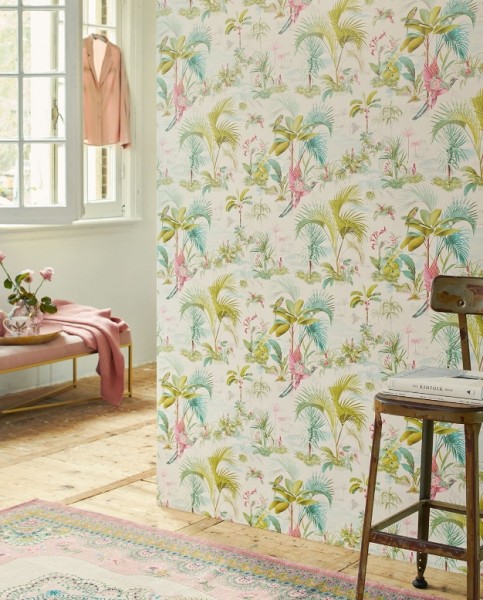 Pip Studio 5 Vliestapete Palmen Cremeweiss
