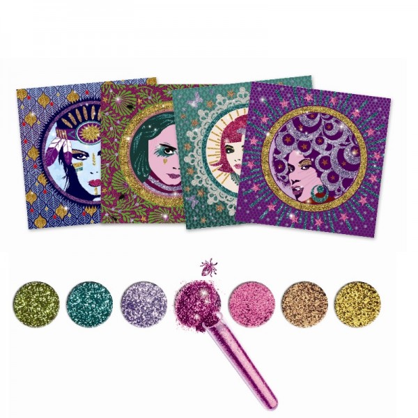 Djeco Glitzerbilder Gold und Seide 9+