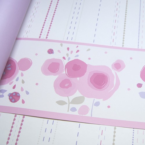 Camengo Bordüre Blumen lila/flieder 9930228