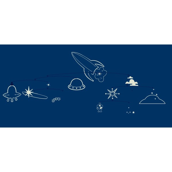 Djeco nachtleuchtendes Mobile Raketen