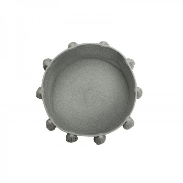 Lorena Canals Aufbewahrungskorb mit Quasten Hellgrau