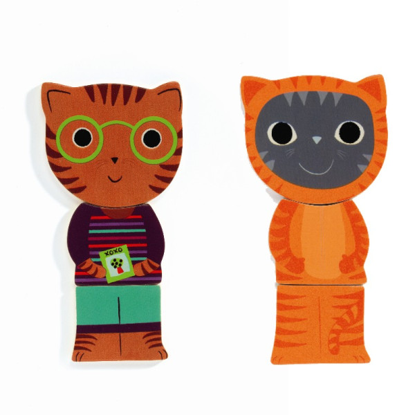 Djeco Holzpuzzle Mixacat 2+