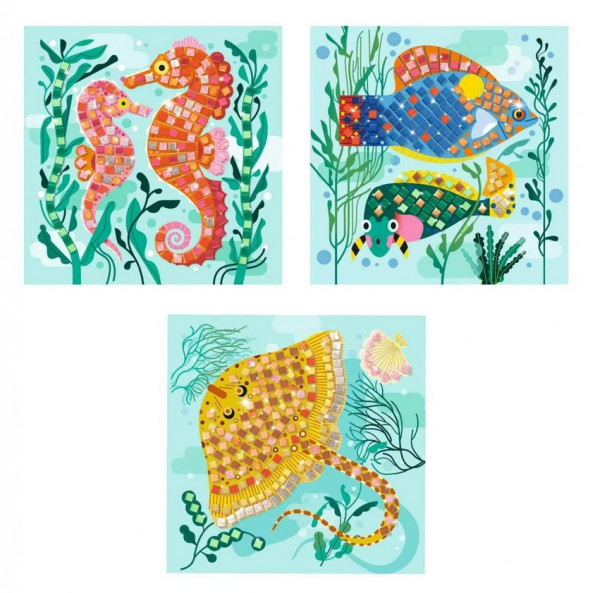 Djeco Bastelset Mosaiken mit Glitzer Karibik 5+