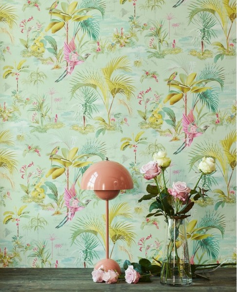 Pip Studio 5 Vliestapete Palmen Pastell Grün