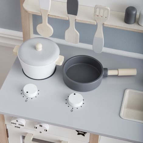 Kids Concept Spielküche Natur Weiss 3+