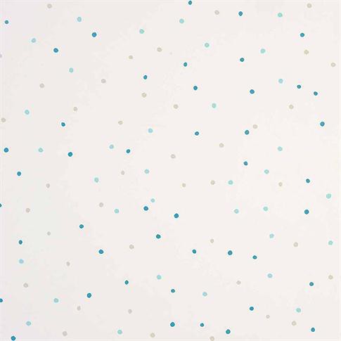 Camengo Punkte Tapete blau/beige 9820130