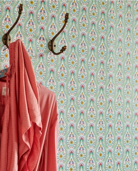 Pip Studio 5 Vliestapete Ornamente Türkis bunt gemustert