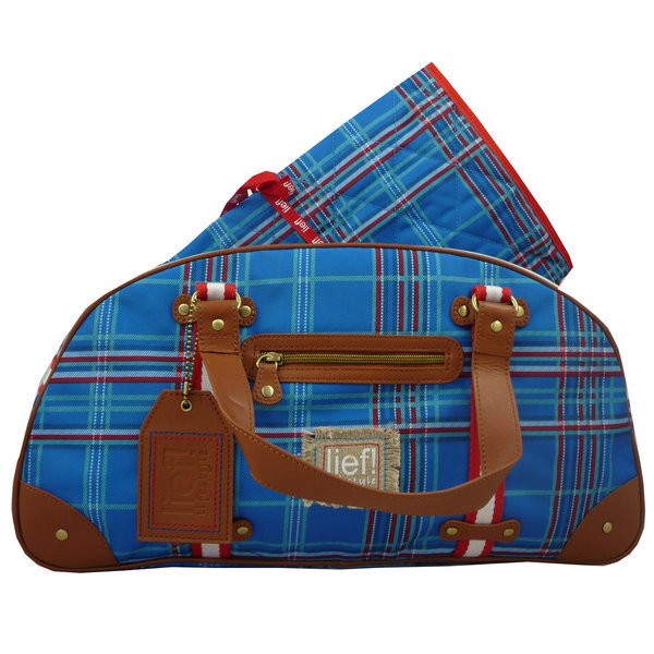 LIEF! Wickeltasche Check Tasche, Cobalt