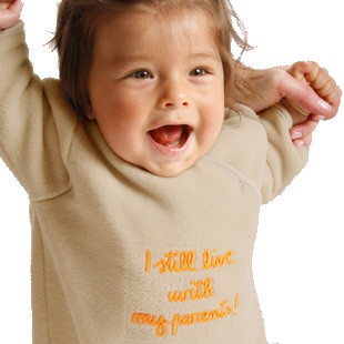 Bemini Babyboum Funny Text Schlafsack 70 cm (sesame)